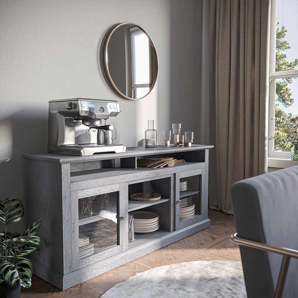 Cayman Farmhouse Fireplace TV Stand for TVs up to 65″