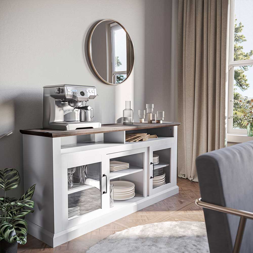 Cayman Farmhouse Fireplace TV Stand for TVs up to 65″