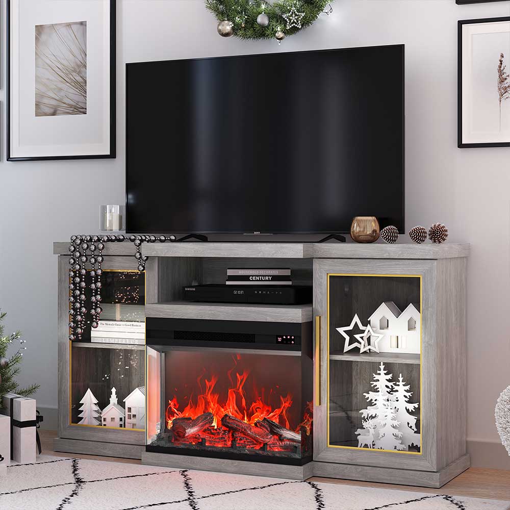 Bardot Modern Fireplace TV Stand for 65+ Inch TV