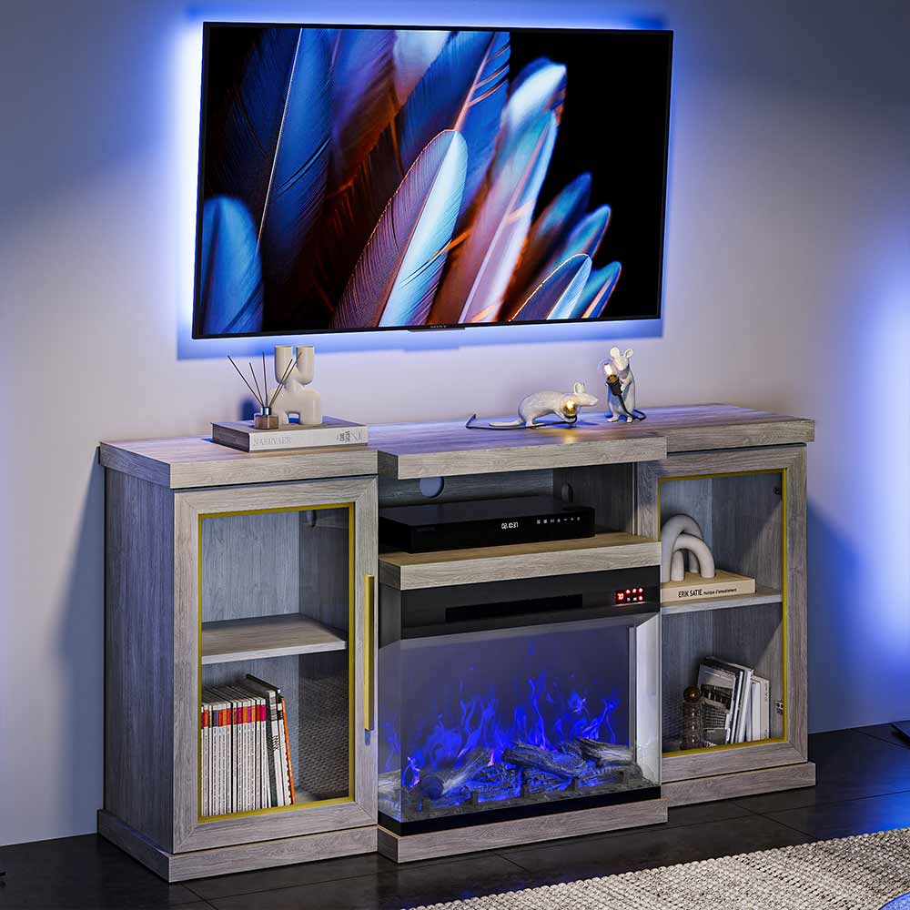 Bardot Modern Fireplace TV Stand for 65+ Inch TV