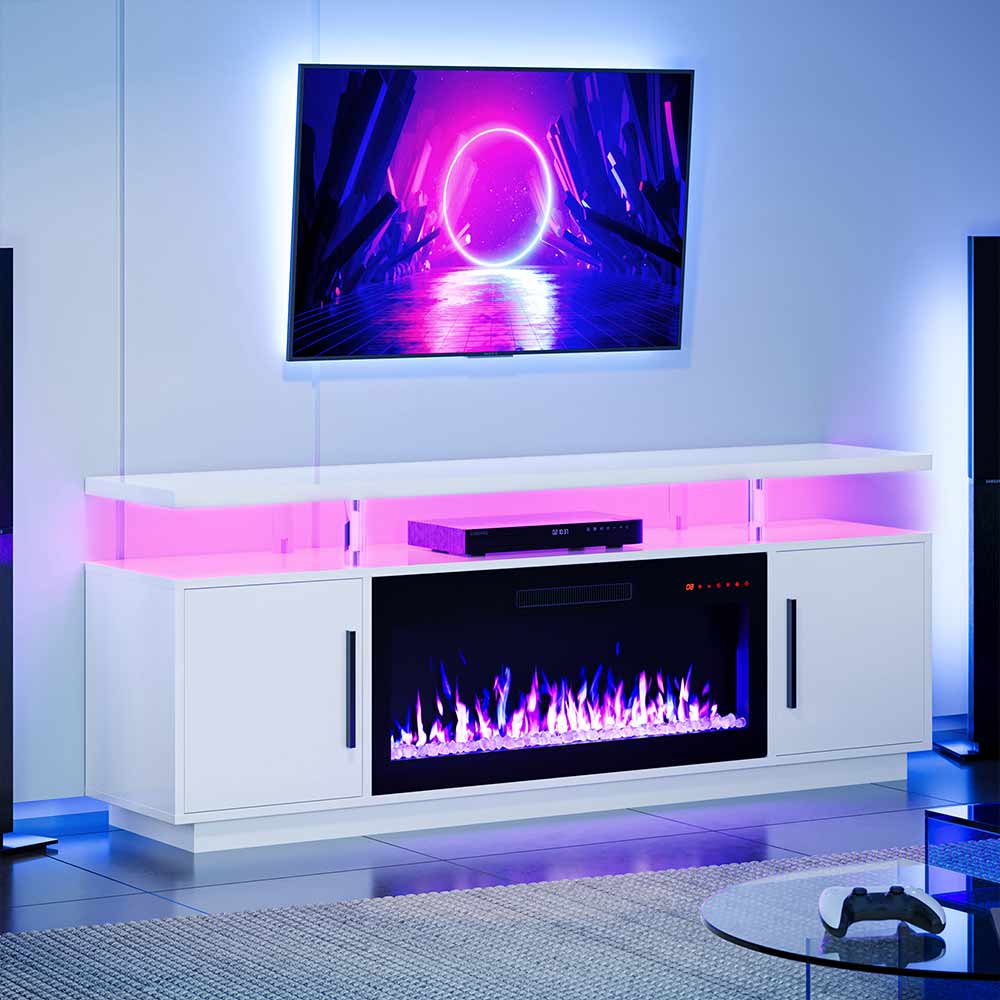 Avenue Modern Electric Fireplace TV Stand for 75+ Inch TV