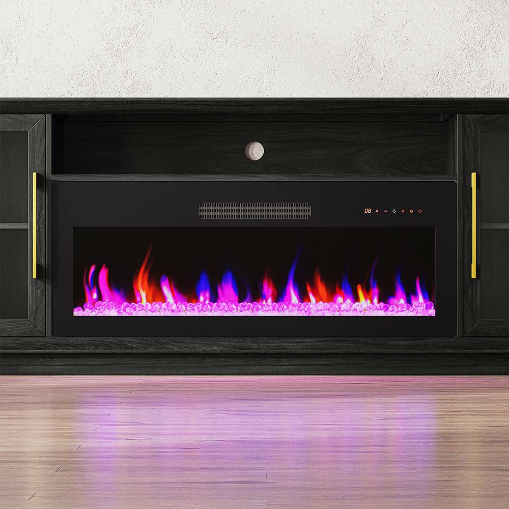 Sienna 74" Extra Large TV Stand with 42" Electric Fireplace Heater