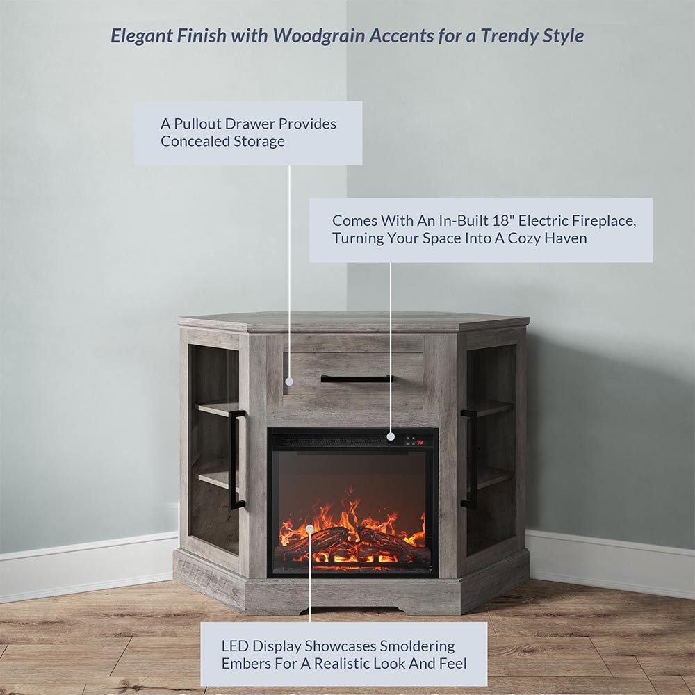 Dale Corner Fireplace TV Stand For TVs up to 43