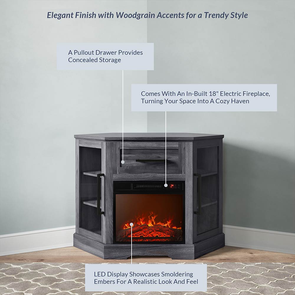 Dale Corner Fireplace TV Stand For TVs up to 43
