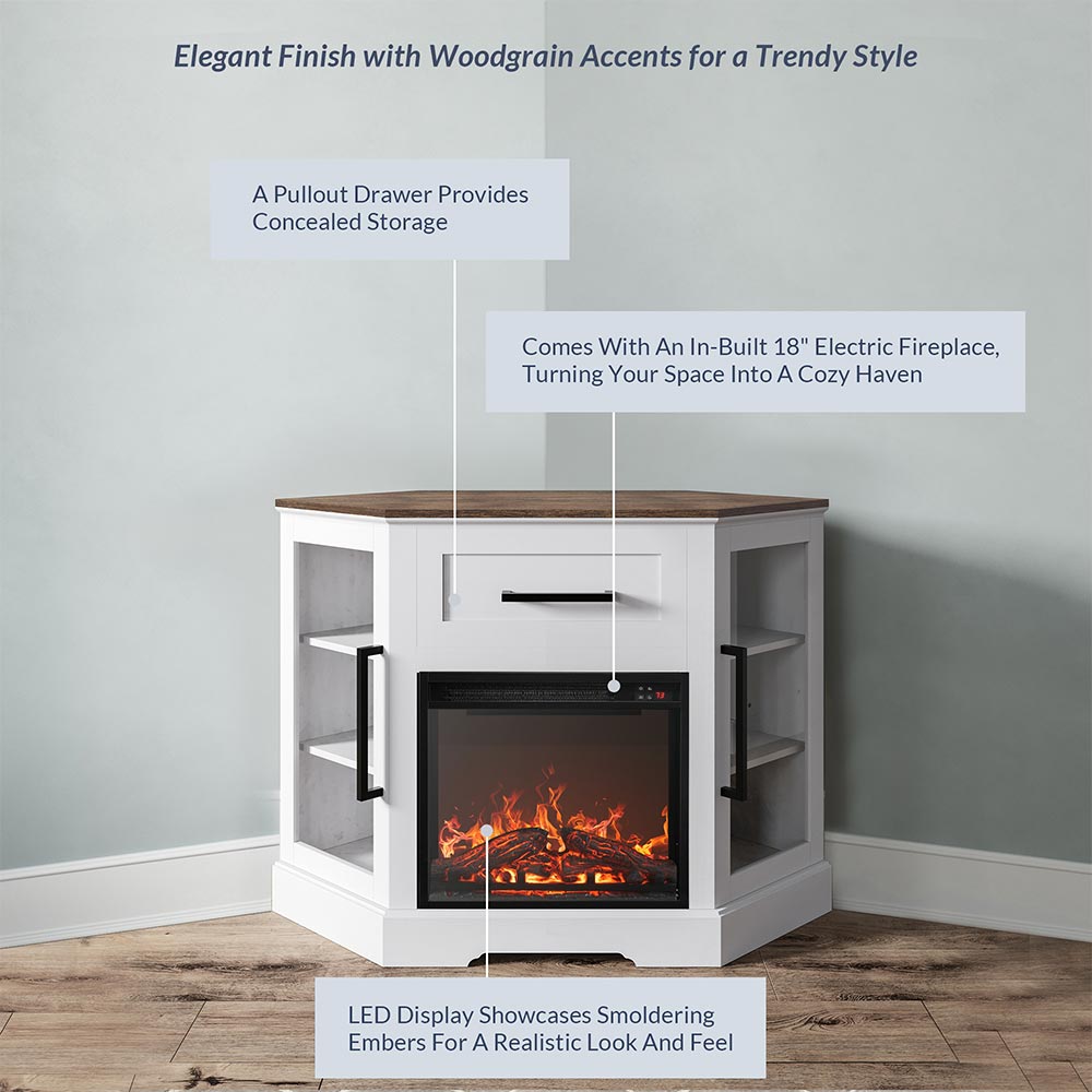 Dale Corner Fireplace TV Stand For TVs up to 43
