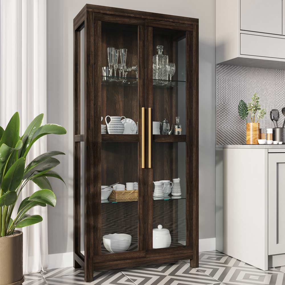 Avalon Curio Cabinet with Glass Doors