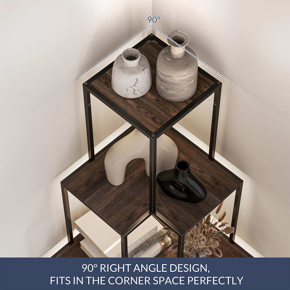 Eden L-Shaped Corner Bookshelf | Belleze