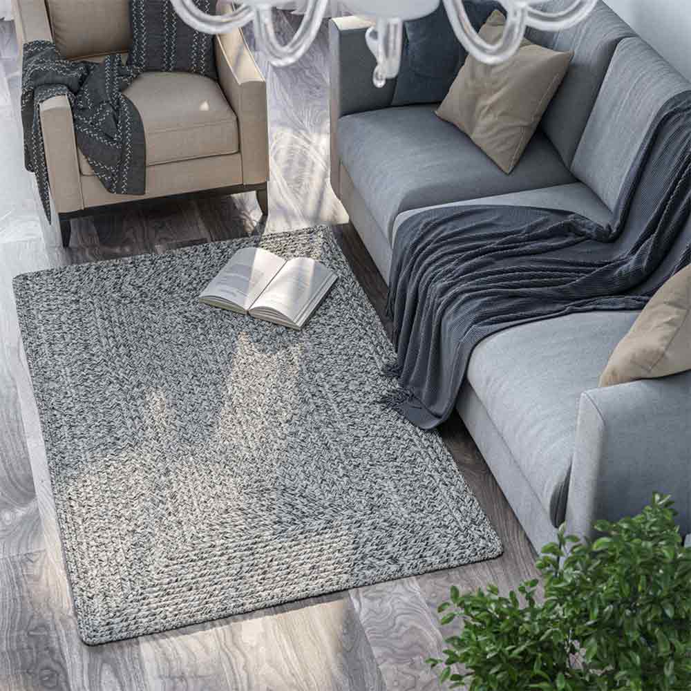 Braided Indoor/Outdoor Area Rug, 8'x10', 5'x8', 4'x6', 3'x5', 2'x3'