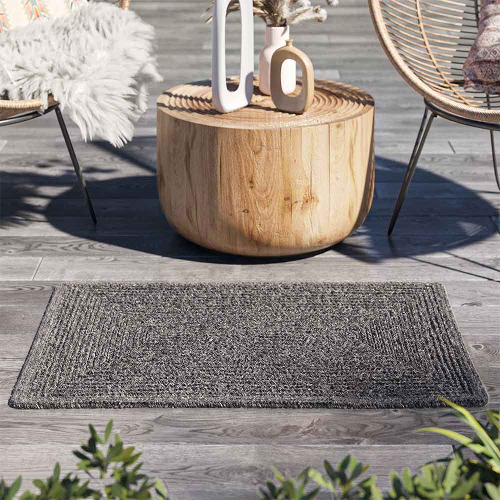 Braided Indoor/Outdoor Area Rug, 8'x10', 5'x8', 4'x6', 3'x5', 2'x3'