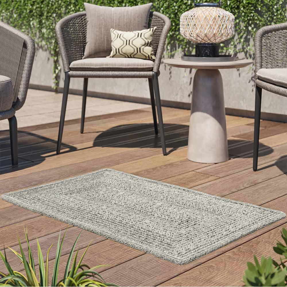 Braided Indoor/Outdoor Area Rug, 8'x10', 5'x8', 4'x6', 3'x5', 2'x3'