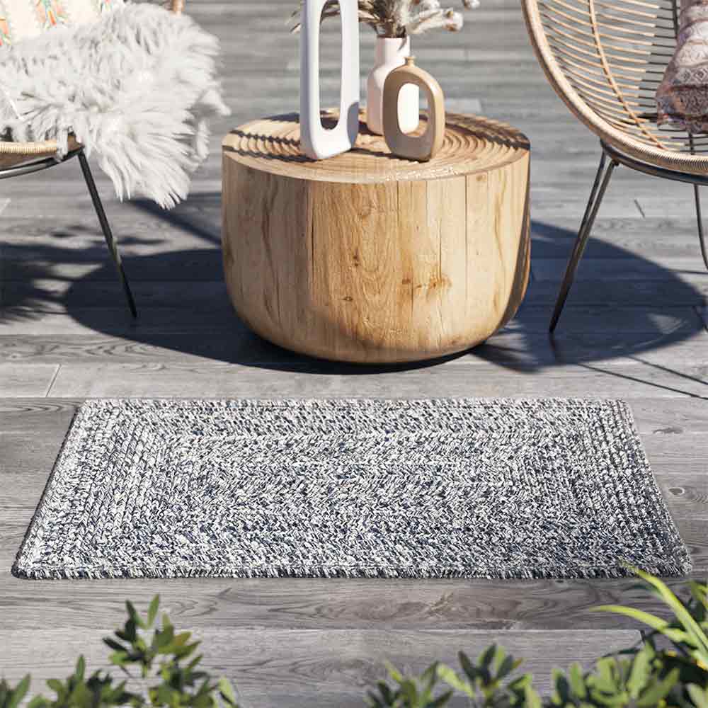 Braided Indoor/Outdoor Area Rug, 8'x10', 5'x8', 4'x6', 3'x5', 2'x3'