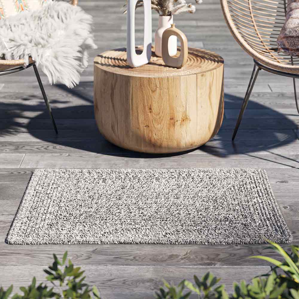 Braided Indoor/Outdoor Area Rug, 8'x10', 5'x8', 4'x6', 3'x5', 2'x3'