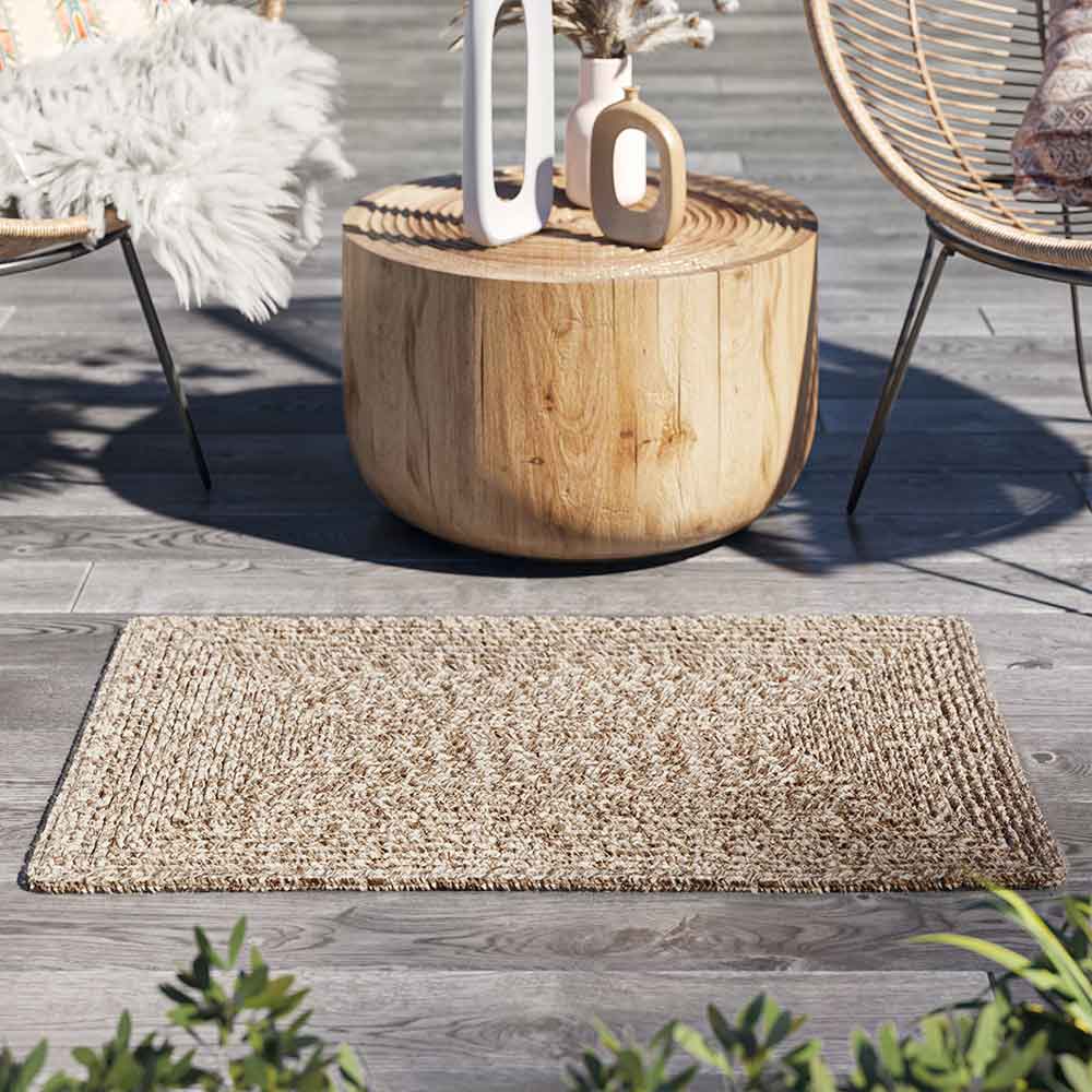 Braided Indoor/Outdoor Area Rug, 8'x10', 5'x8', 4'x6', 3'x5', 2'x3'