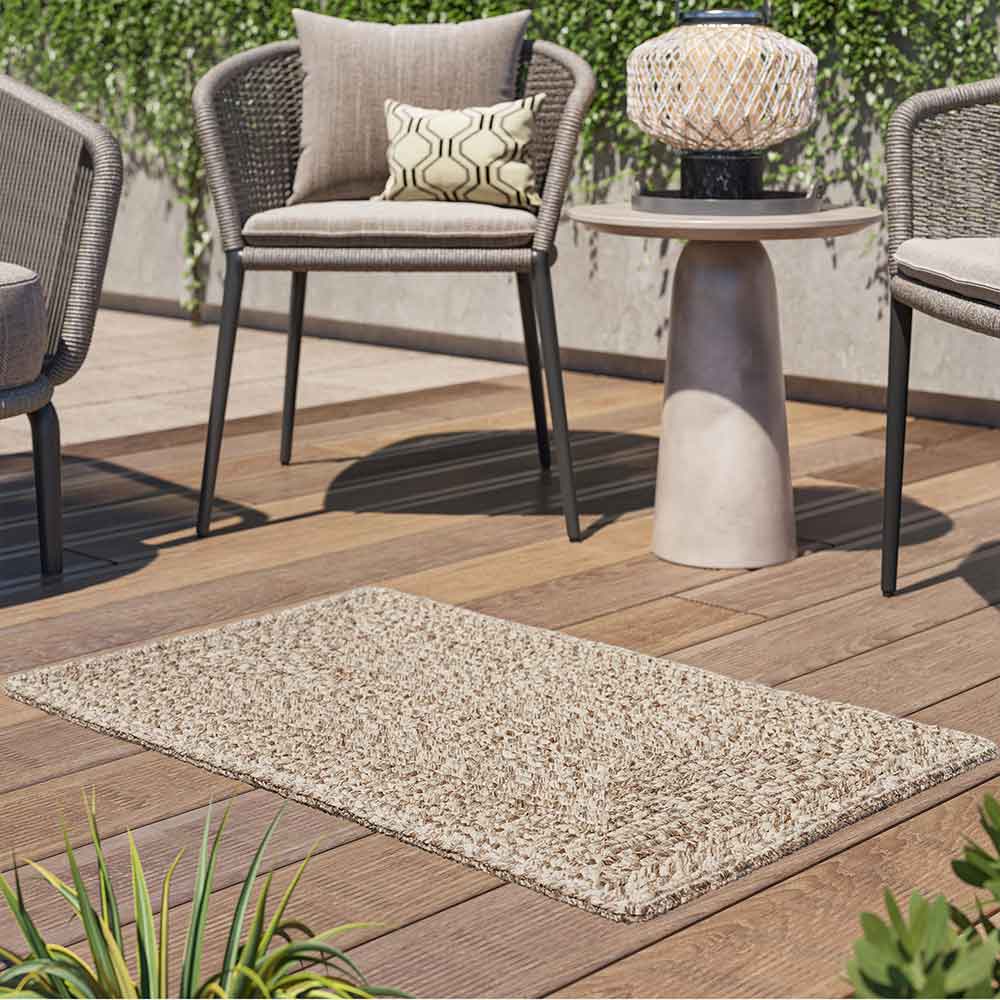 Braided Indoor/Outdoor Area Rug, 8'x10', 5'x8', 4'x6', 3'x5', 2'x3'