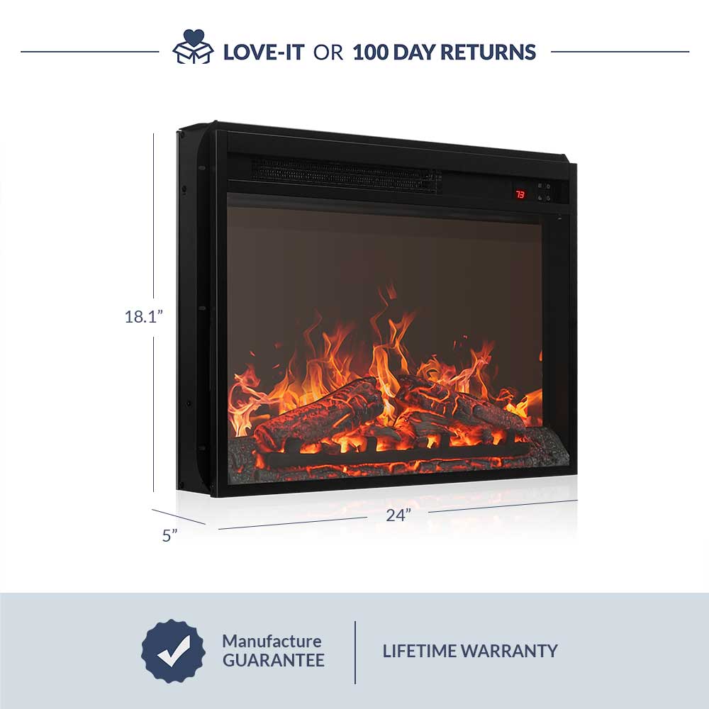 23" Electric Fireplace Insert