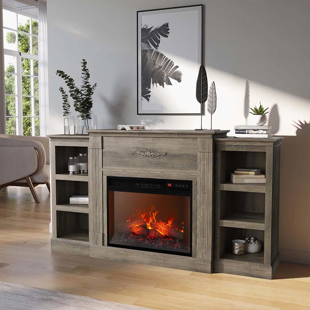 Lenore Modern Fireplace TV Stand for TVs Up to 80 Inches