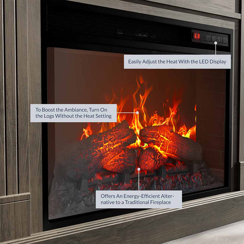 Lenore Modern Fireplace TV Stand for TVs Up to 80 Inches