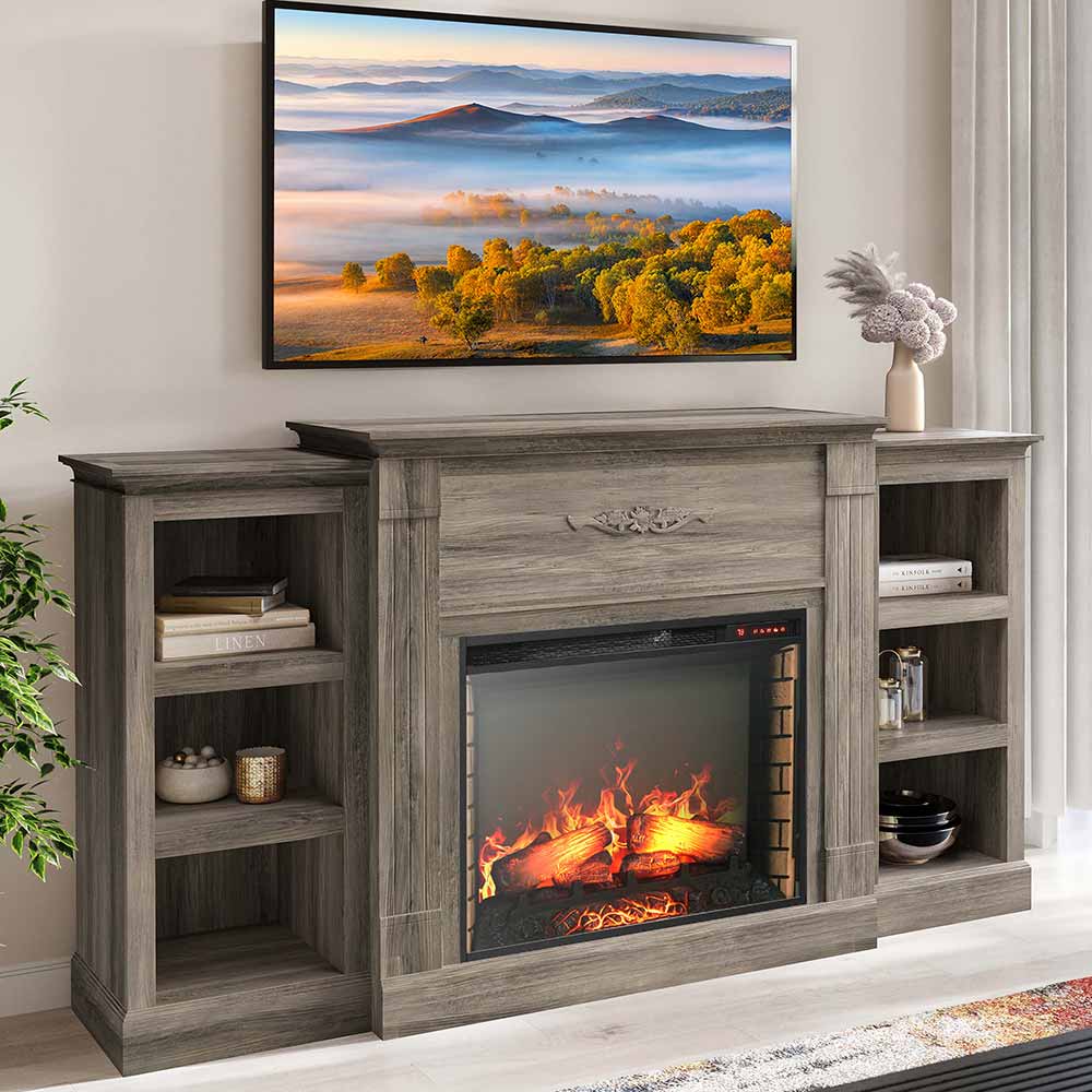 Lenore Modern Fireplace TV Stand for TVs Up to 80 Inches