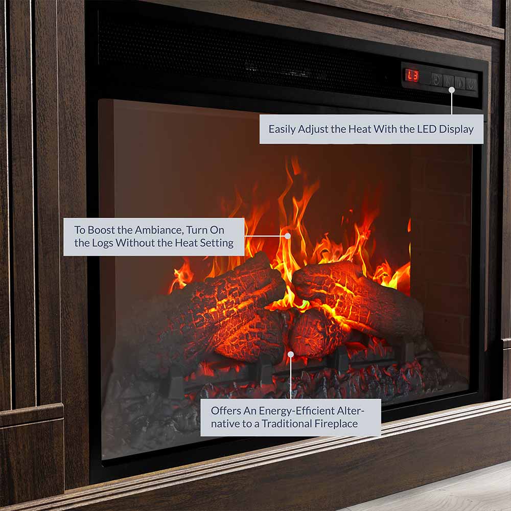 Lenore Modern Fireplace TV Stand for TVs Up to 80 Inches