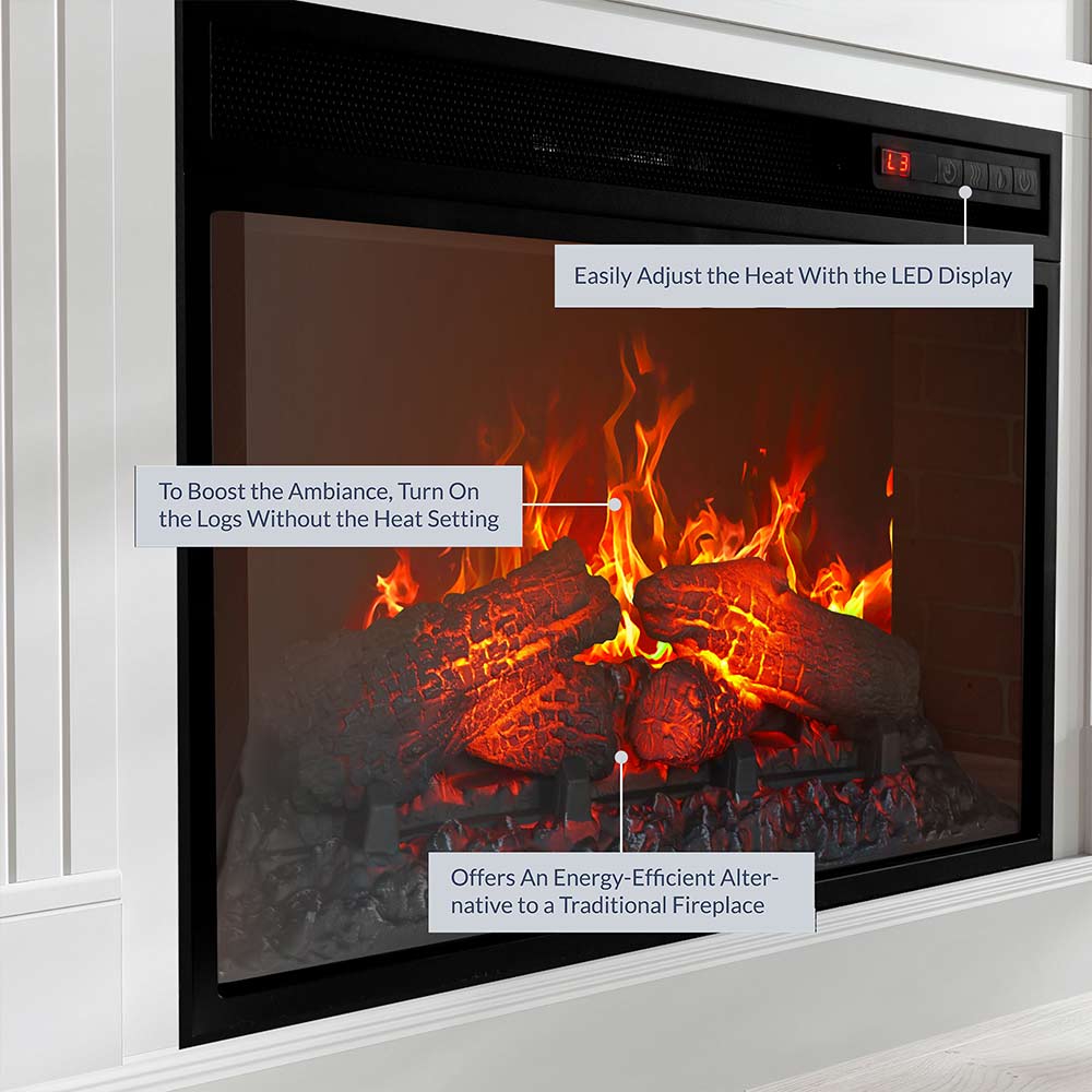 Lenore Modern Fireplace TV Stand for TVs Up to 80 Inches