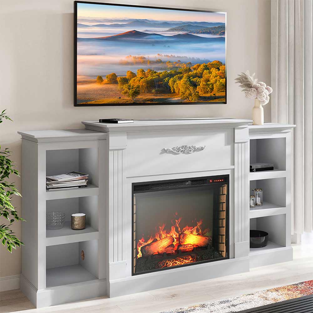 Lenore Modern Fireplace TV Stand for TVs Up to 80 Inches