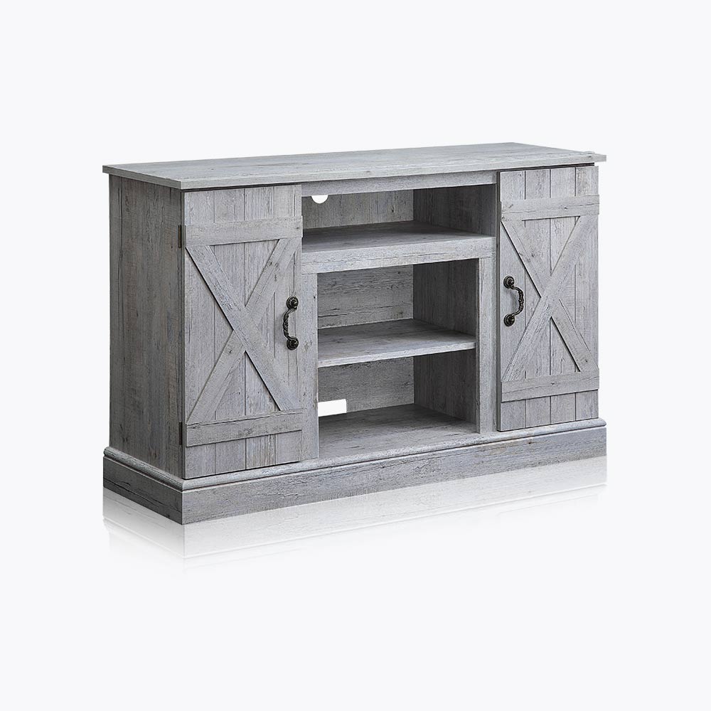 Veropeso Low Profile Farmhouse TV Stand for 50+ Inch TV