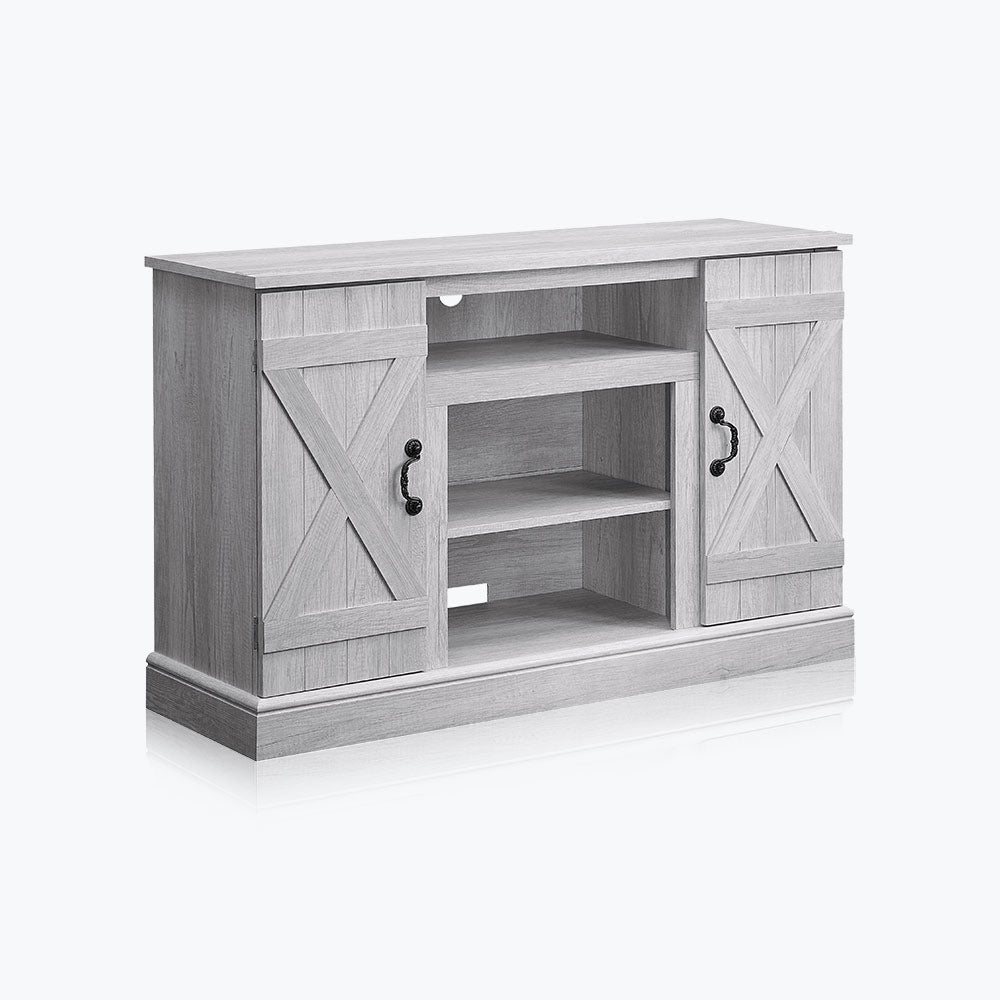 Veropeso Low Profile Farmhouse TV Stand for 50+ Inch TV