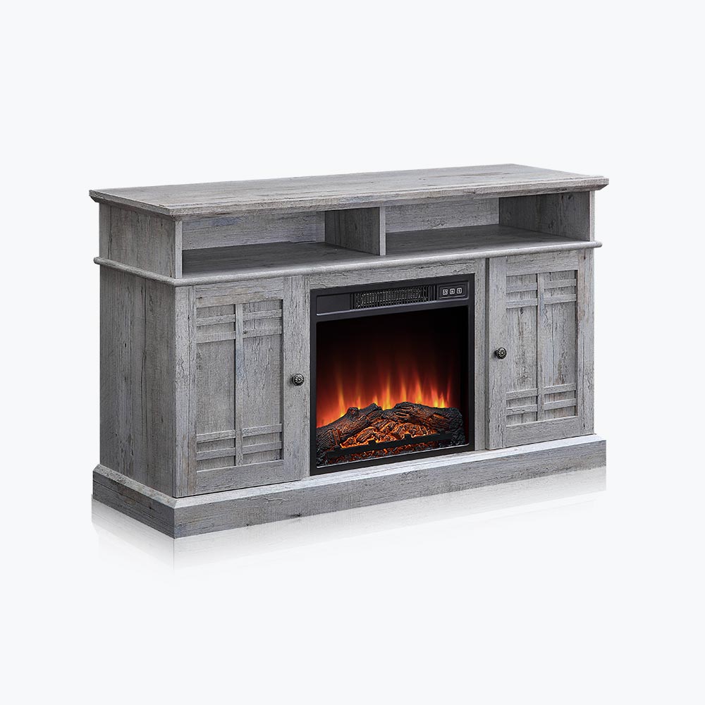 Norrell Farmhouse TV Stand with Fireplace for 50+ Inch TV