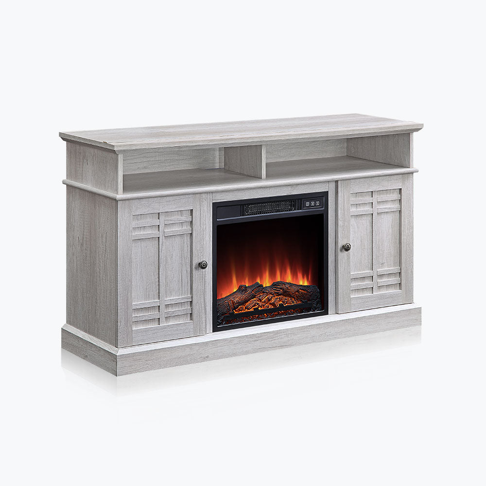 Norrell Farmhouse Fireplace TV Stand for TVs up to 50″